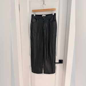 Abercrombie & Fitch Black High Rise Faux Leather pant